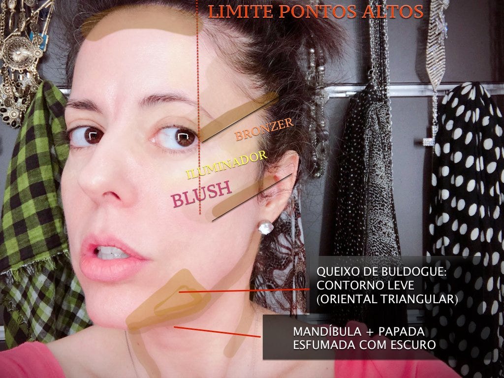 make que diminui o rosto