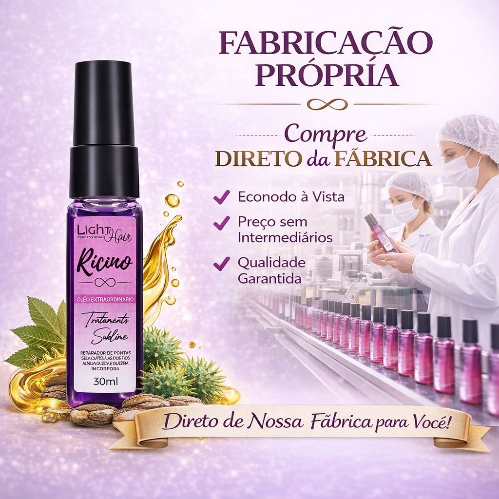 óleo de rícino para ponta dupla