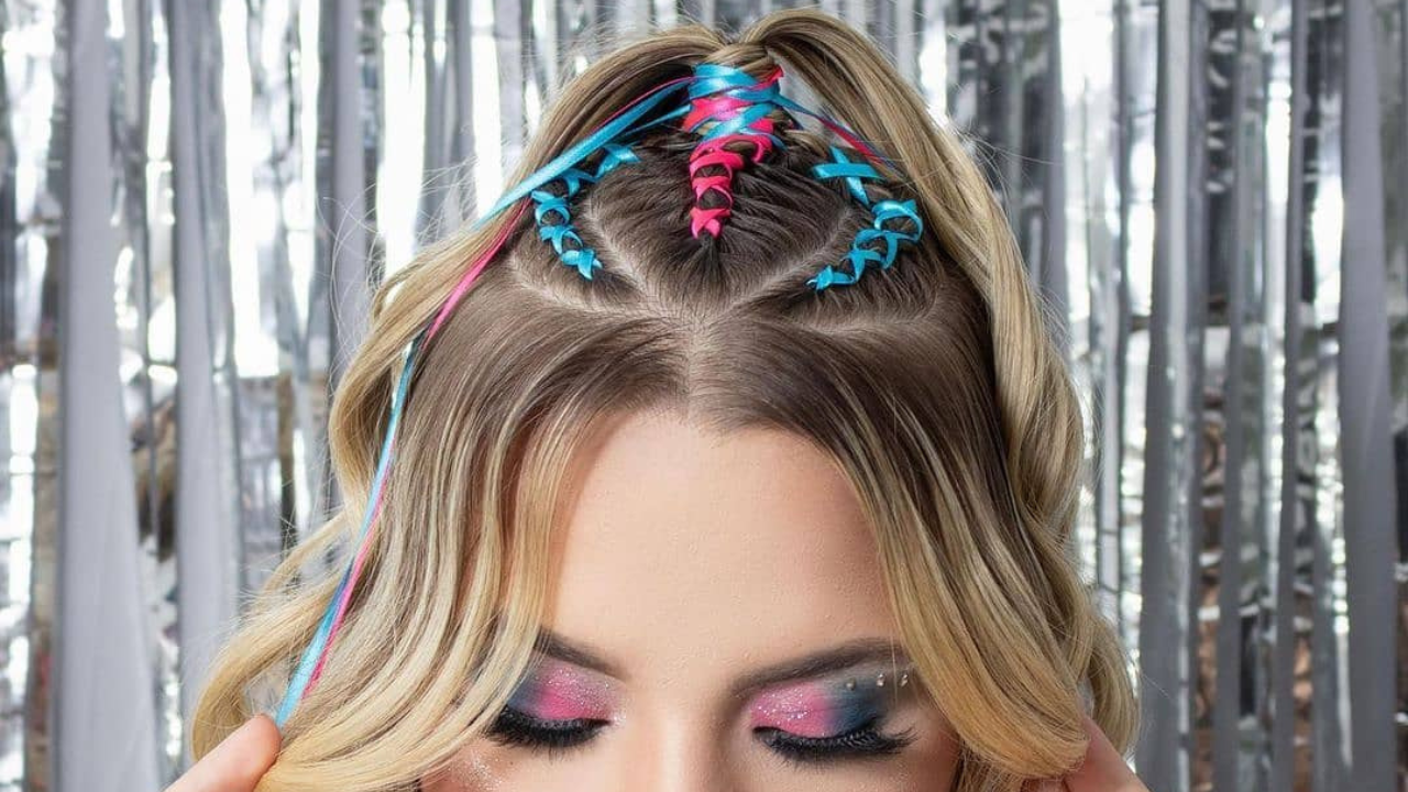 glitter no cabelo