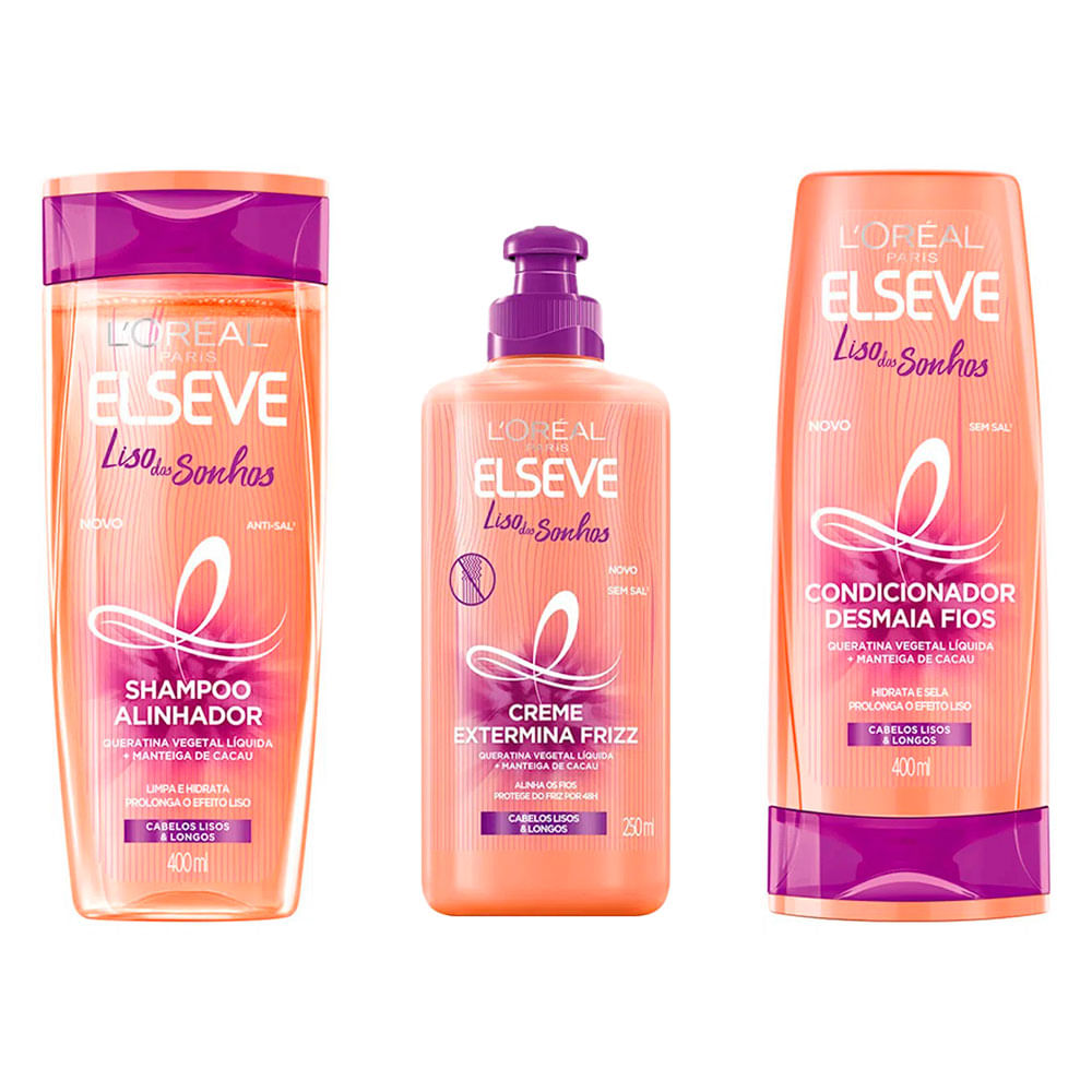 Shampoo para cabelo liso com frizz
