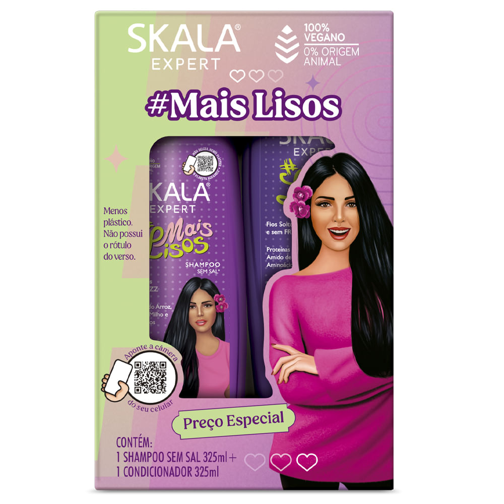 Shampoo com proteção térmica para cabelo liso