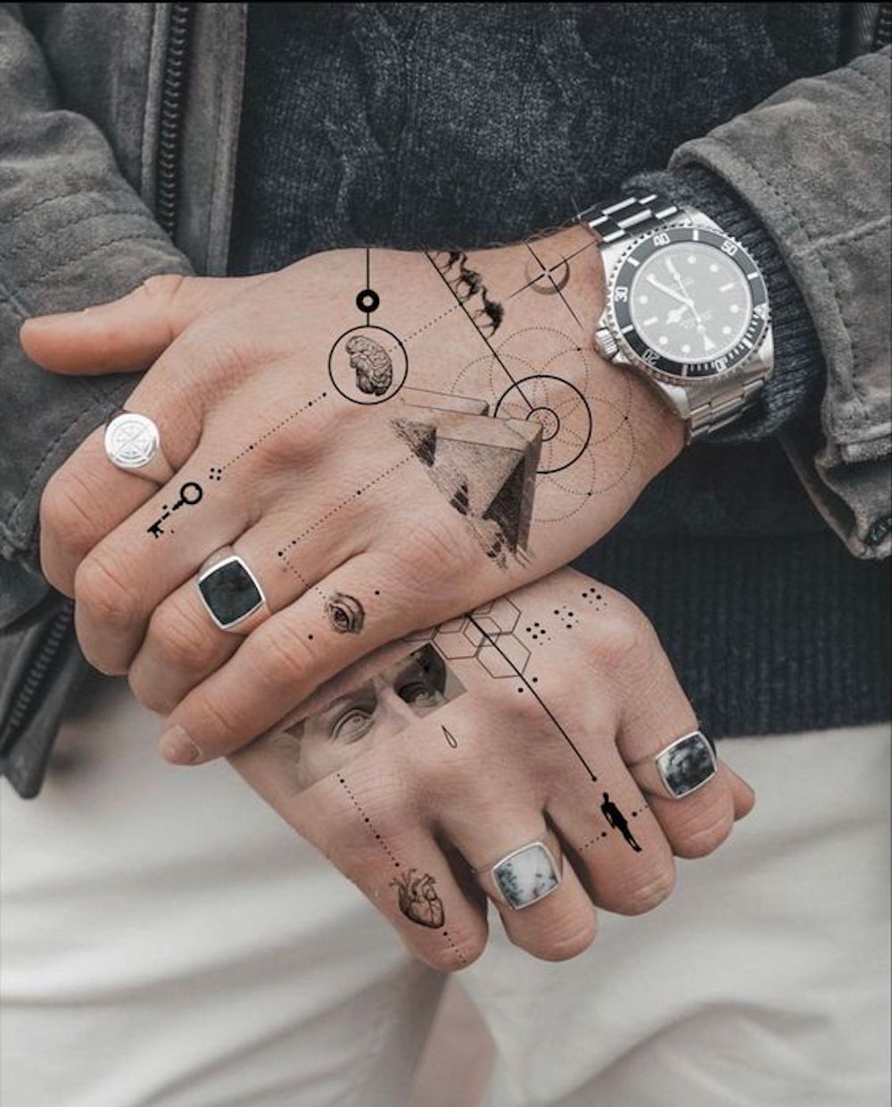 tatuagem de dedo