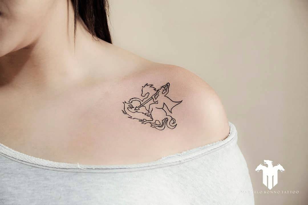 tatuagem de são jorge e ogum