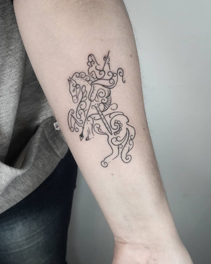 tatuagem cruz de são jorge
